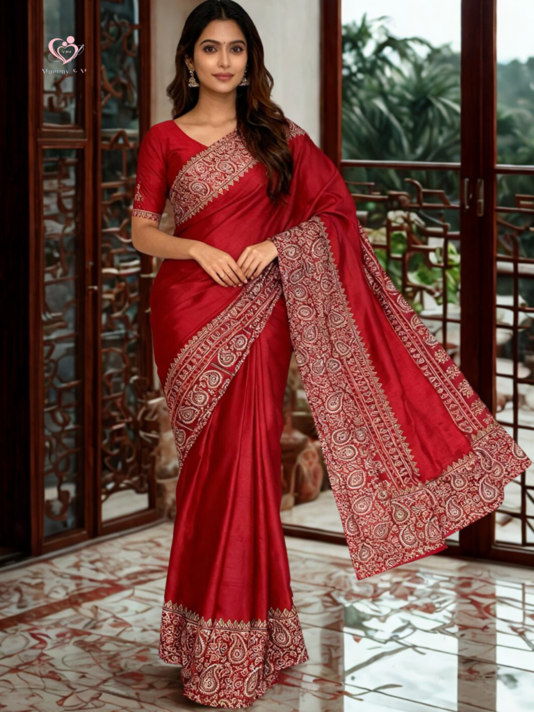 Ajrakh Modal Soft Silk Saree
