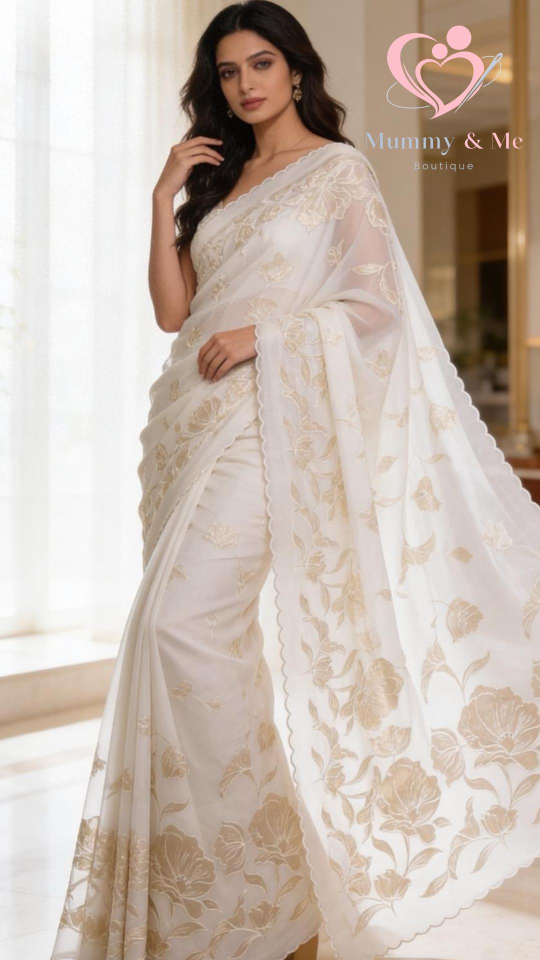 Turkish Organza Saree - Image 9
