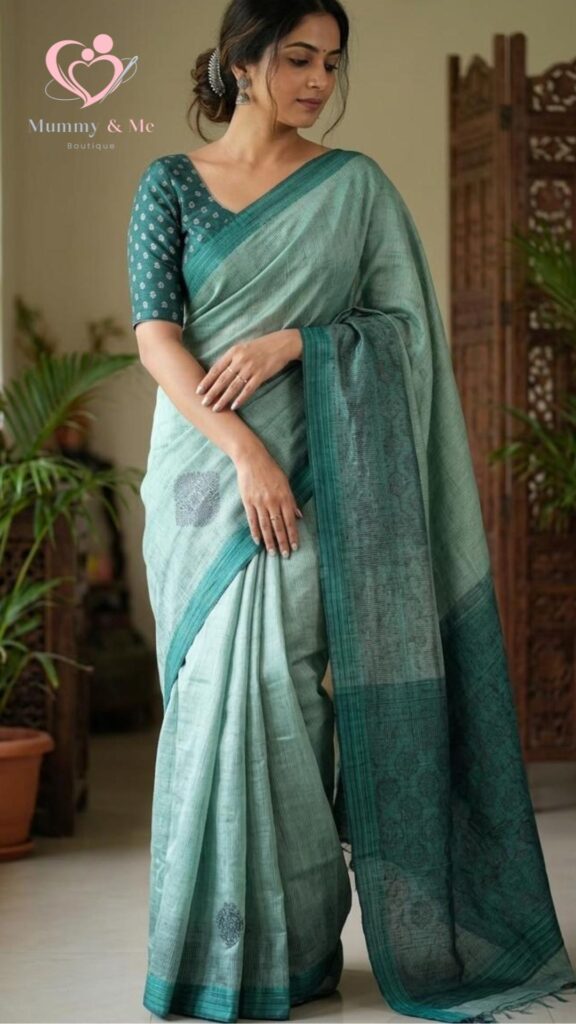 CRUSHED SILK SAREE