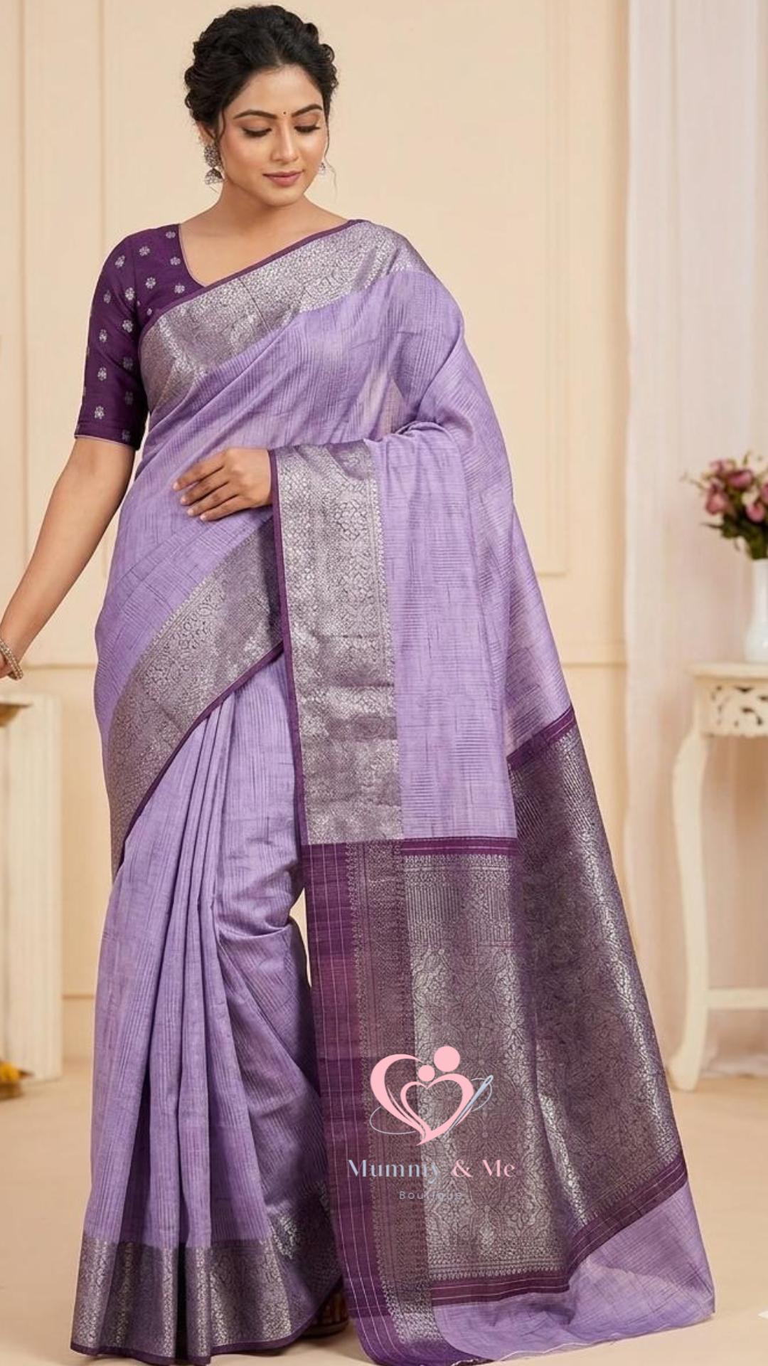 CRUSHED SILK SAREE