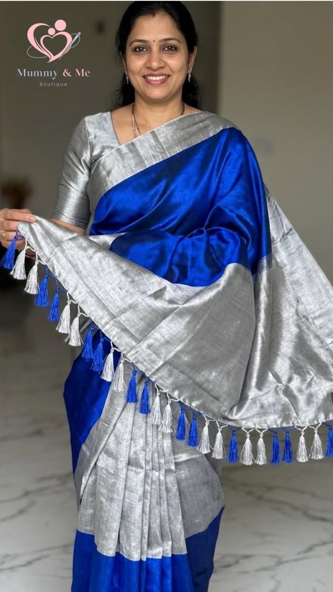 TISSUE SILK SAREE-DOUBLE SHADE