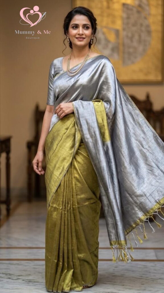 TISSUE SILK SAREE-DOUBLE SHADE