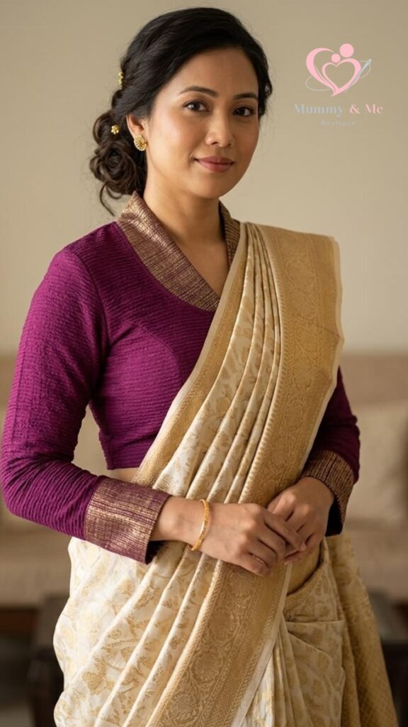 STRETCHABLE FULL SLEEVE SAREE BLOUSE