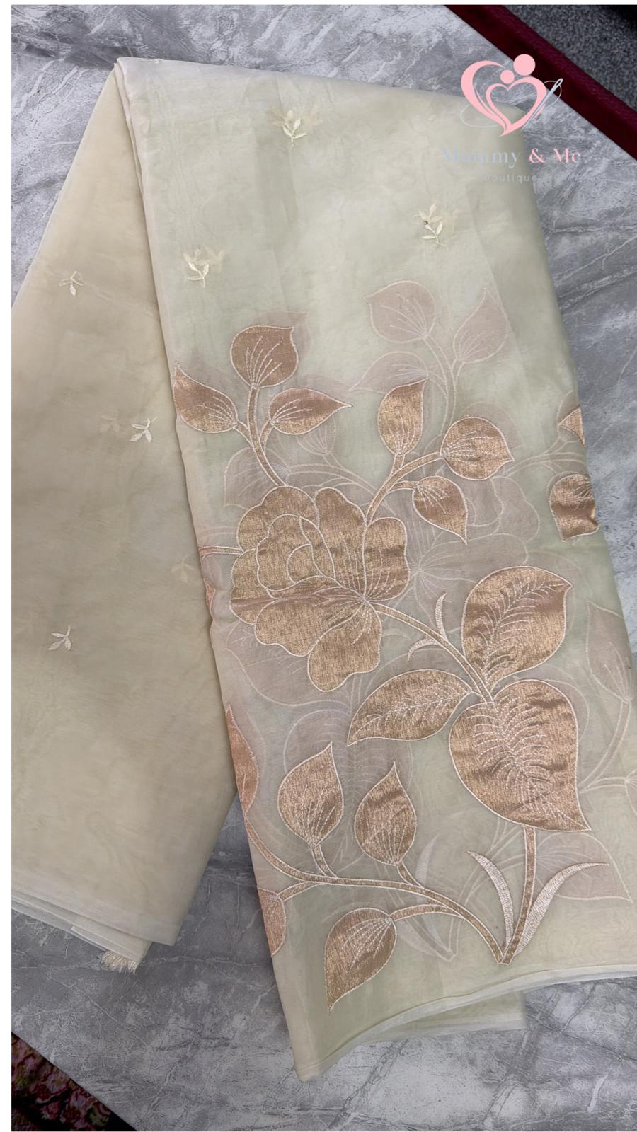 TURKISH ORGANZA WITH APPLIQUE WORK - Image 6