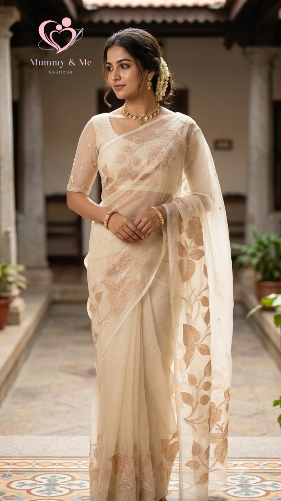 TURKISH ORGANZA WITH APPLIQUE WORK - Image 3