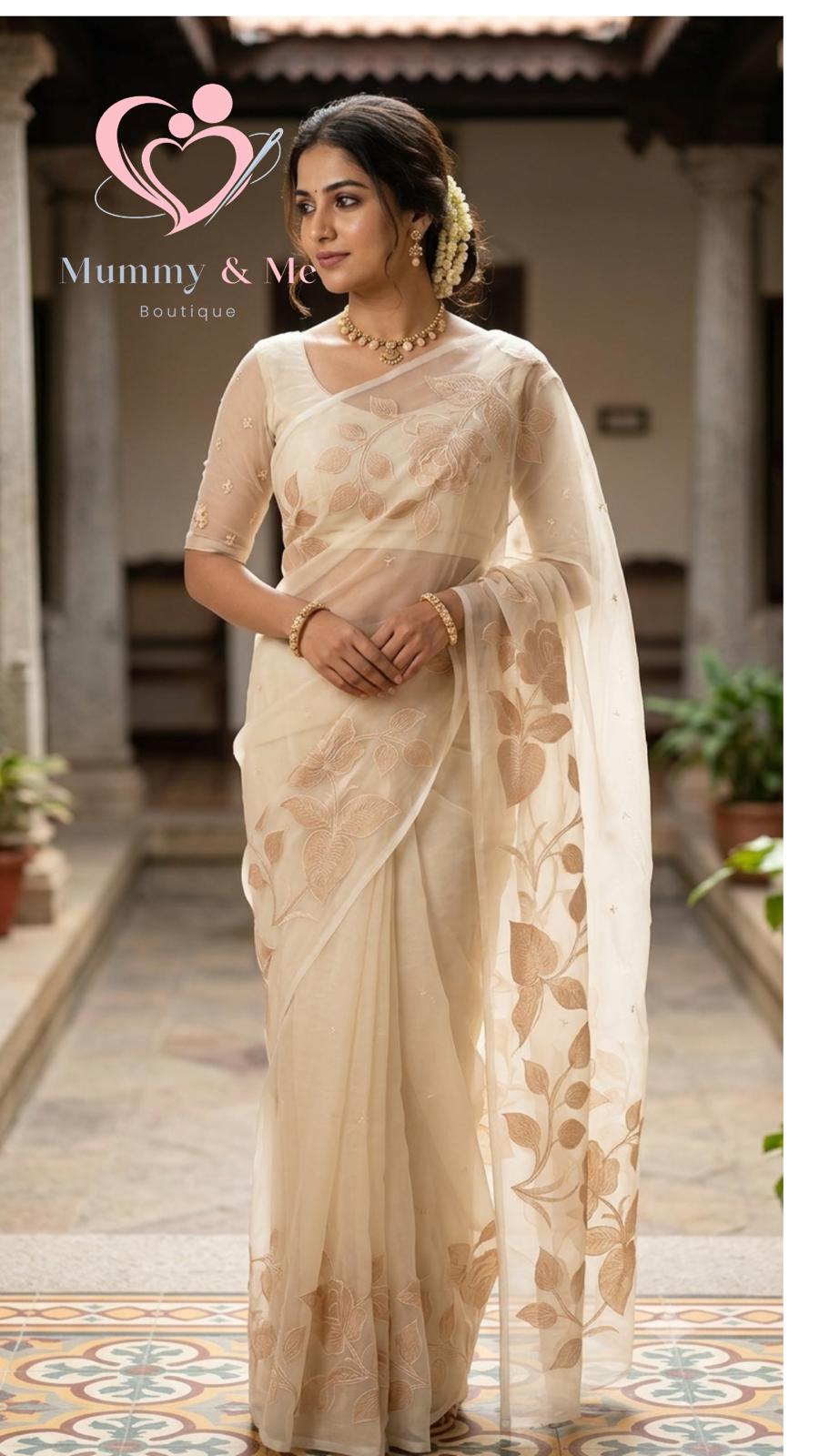 TURKISH ORGANZA WITH APPLIQUE WORK - Image 2