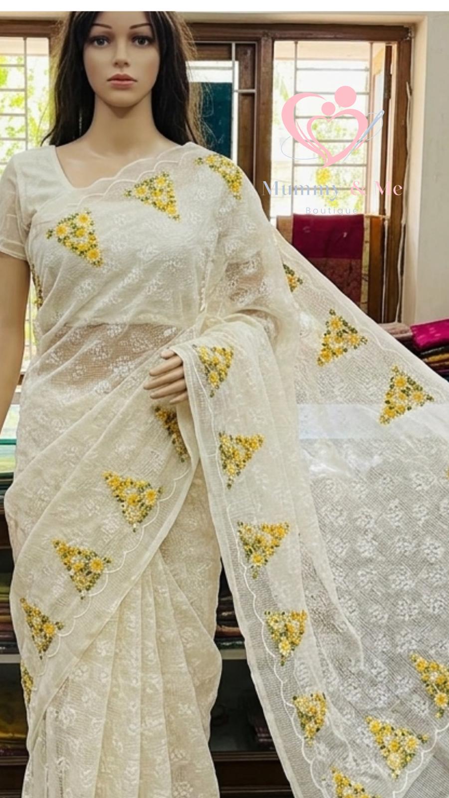 PHULKHARI SAREE (FLOWER WORK) - Image 3