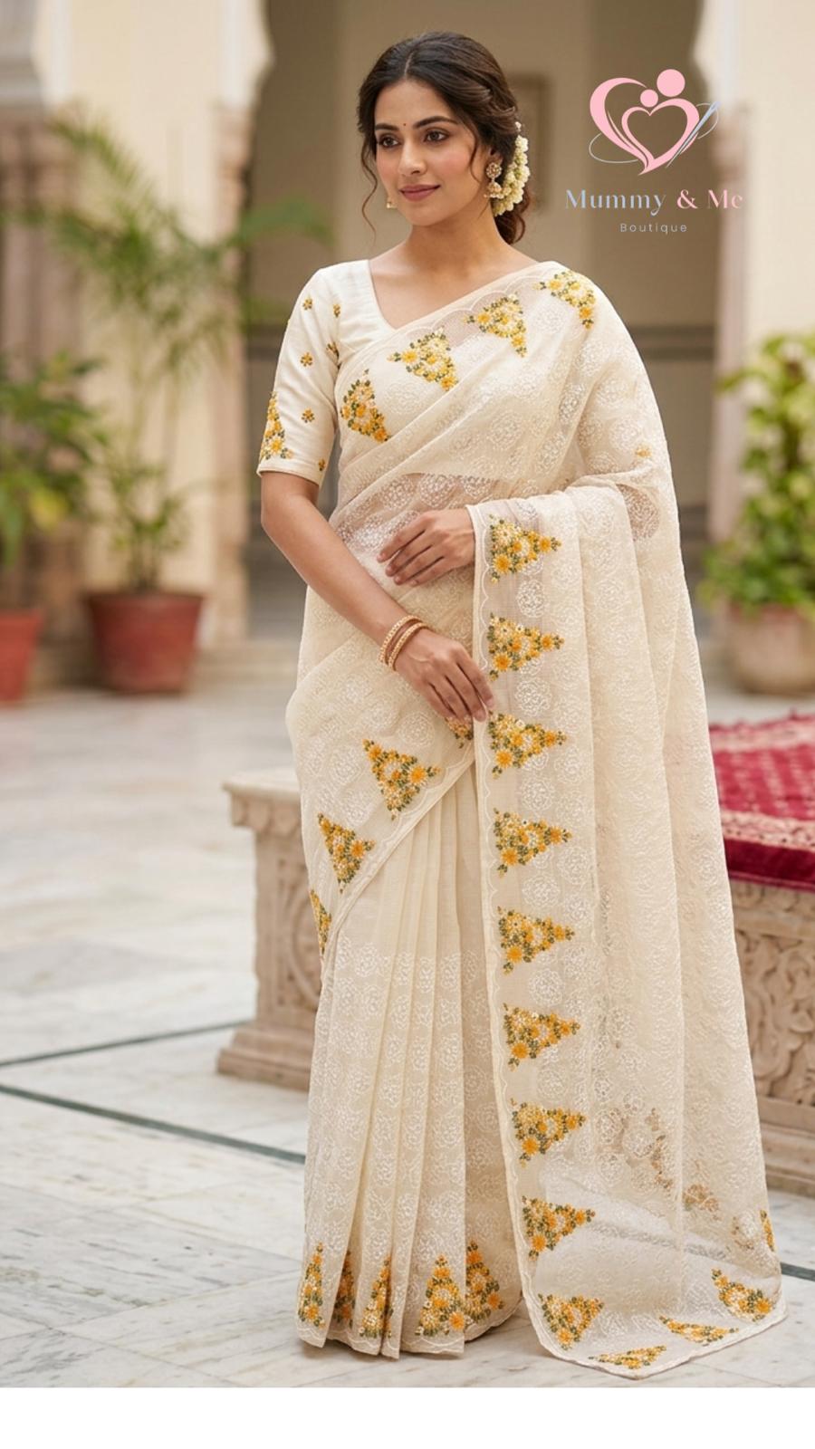 PHULKHARI SAREE (FLOWER WORK) - Image 4